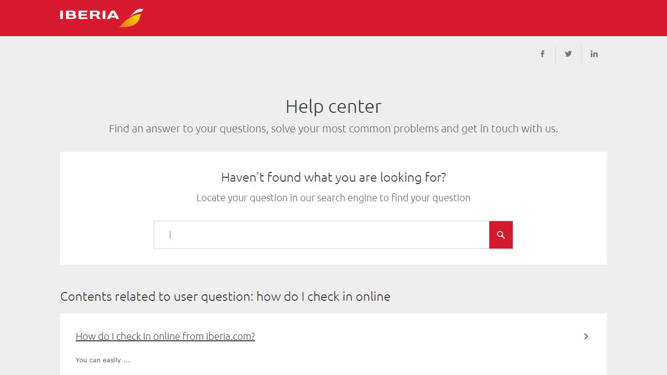 "how do I check in online" - help.iberia.com